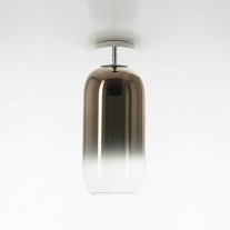 Artemide Gople Ceiling Light Bronze Shade / Silver Base