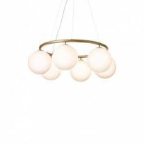 Nuura Miira 6 Circular Pendant Brass/Opal White