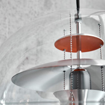 Verpan VP Globe Brushed Aluminium Pendant Details