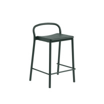 Muuto Linear Steel Bar Stool Small Dark Green