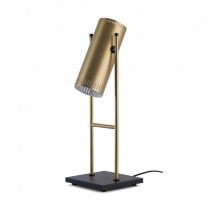 Warm Nordic Trombone Table Lamp Brass