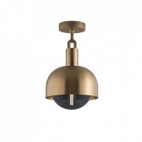 Buster + Punch Forked Globe & Shade Ceiling Light (Medium - Brass Smoked)