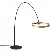 Occhio Mito Largo LED Floor Lamp with Gold Diffuser