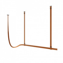 Fabric Copper Brown Flos Belt LED Suspension