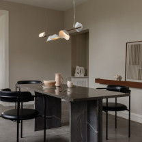 Nuura Florii Linear 5 LED Suspension Light Lifestyle Dining Table