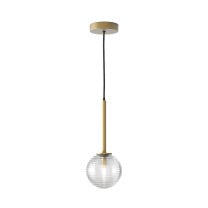 Astro Tacoma Pendant Antique Brass Tacoma Ribbed Clear