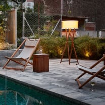 Marset Cala Outdoor Floor Lamp Lifestyle Poolside