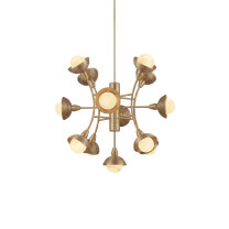 Bert Frank Eos 13-Light Chandelier Brushed Brass
