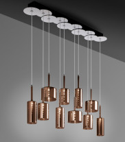 Axolight Spillray 10 Linear Suspension Light Bronze