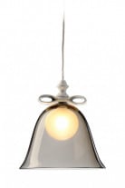 Moooi Bell Lamp Pendant Light Small Smoke Glass with white bow