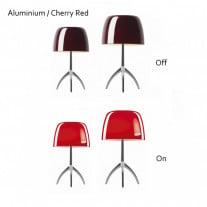 Foscarini Lumiere Table Lamp Aluminium / Cherry Red