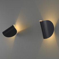 Fontana Arte IO wall light - White in situDark grey and blue