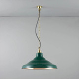 Original BTC School Pendant Green and Polished Copper