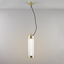 Original BTC Pillar LED Pendant Light Polished Brass On