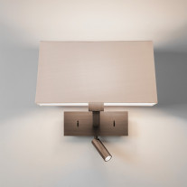 Astro Park Lane Reader LED Wall Light Bronze with white shade