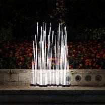 Artemide Architectural Reeds LED Outdoor Floor Lamp Lifestyle Garden