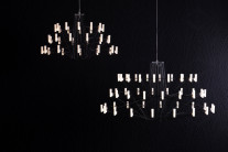 Moooi Coppelia Suspended LED Chandelier Black Satin Small and large