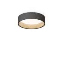 Vibia Duo Round LED Ceiling Light Small Graphite Oak