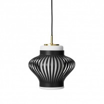 Warm Nordic Opal Lamella Pendant Black Noir