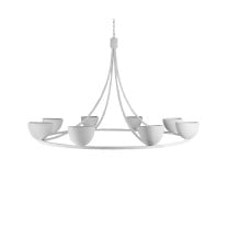 Porta Romana Compton Chandelier White Plaster