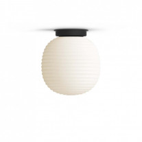 Small New Works Lantern Globe Ceiling Light - Turned On