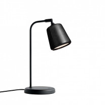 New Works Material Table Lamp Black Marble