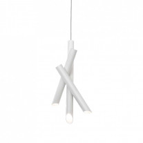 Nemo Lighting Tubes 3 LED Pendant White with Copper