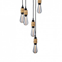 Buster + Punch Hooked 6.0 Nude Chandelier - Brass with Crystal Bulb