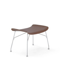 Kartell Smart Wood S/Wood Ottoman Basic Veneer Dark Wood Chrome