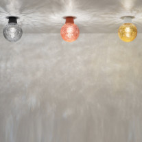 Zero Shibuya Ceiling/Wall Light Black/Grey glass, Red/Red glass, White/Cognac glass