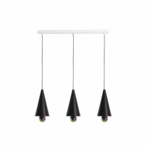 Petite Friture Cherry LED Linear Pendant Black & Rainbow