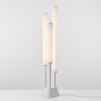 Brokis Puro LED Floor Lamp Small Opal Glass & White Structure