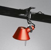 Artemide Tolomeo Pinza Light with clip-on Micro Red 