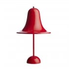 Verpan Pantop Portable Table Lamp Bright Red