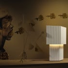 Cotton Pholc Romb Mini Portable Table Lamp