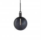 Buster + Punch Forked Glass Globe Pendant Large Smoked Glass Gun Metal