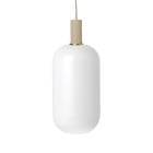 Ferm Living Collect Low Socket Pendant Glass Tall Cashmere Opal