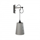 Buster + Punch Hooked Wall Light - Large, Stone & Smoked Bronze