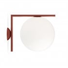 Flos IC Outdoor Wall/Ceiling Light C/W2 Matt Red Burgundy