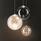 Lodes Random Solo LED Pendant Clear, Frosted White and Glossy Smoke