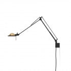 Luceplan Berenice 45 Wall in Black with Brass Diffuser