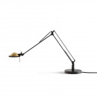 Luceplan Berenice 30 Table Lamp in Black with Brass Diffuser
