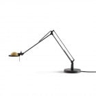 Luceplan Berenice 45 Table in Black with Brass Diffuser