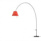 Luceplan Lady Costanza Floor Lamp - Red shade, black body