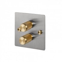 Buster + Punch 2G Dimmer Switch Steel/Brass