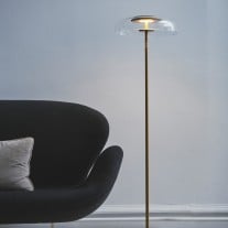 Nuura Blossi LED Floor Lamp Nordic Gold/Clear