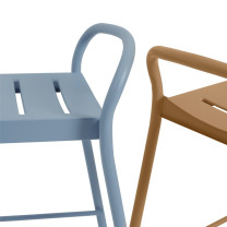 Close Up of Muuto Linear Steel Bar Stools