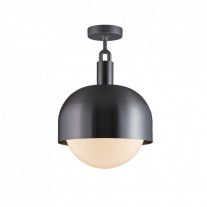 Buster + Punch Forked Globe & Shade Ceiling Light (Large - Gun Metal Opal)