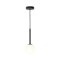 Astro Tacoma Pendant Matt Black Tacoma Ribbed White