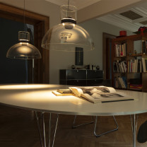 Flos Nocturne S LED Pendant Lifestyle Table